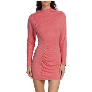 Acler Fulham Coral Ruched Bodycon Dress